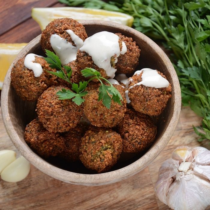 Falafel mit Joghurtsoße – Class Pizza & Kebaphaus, Leonberger Str. 20, 71277 Rutesheim