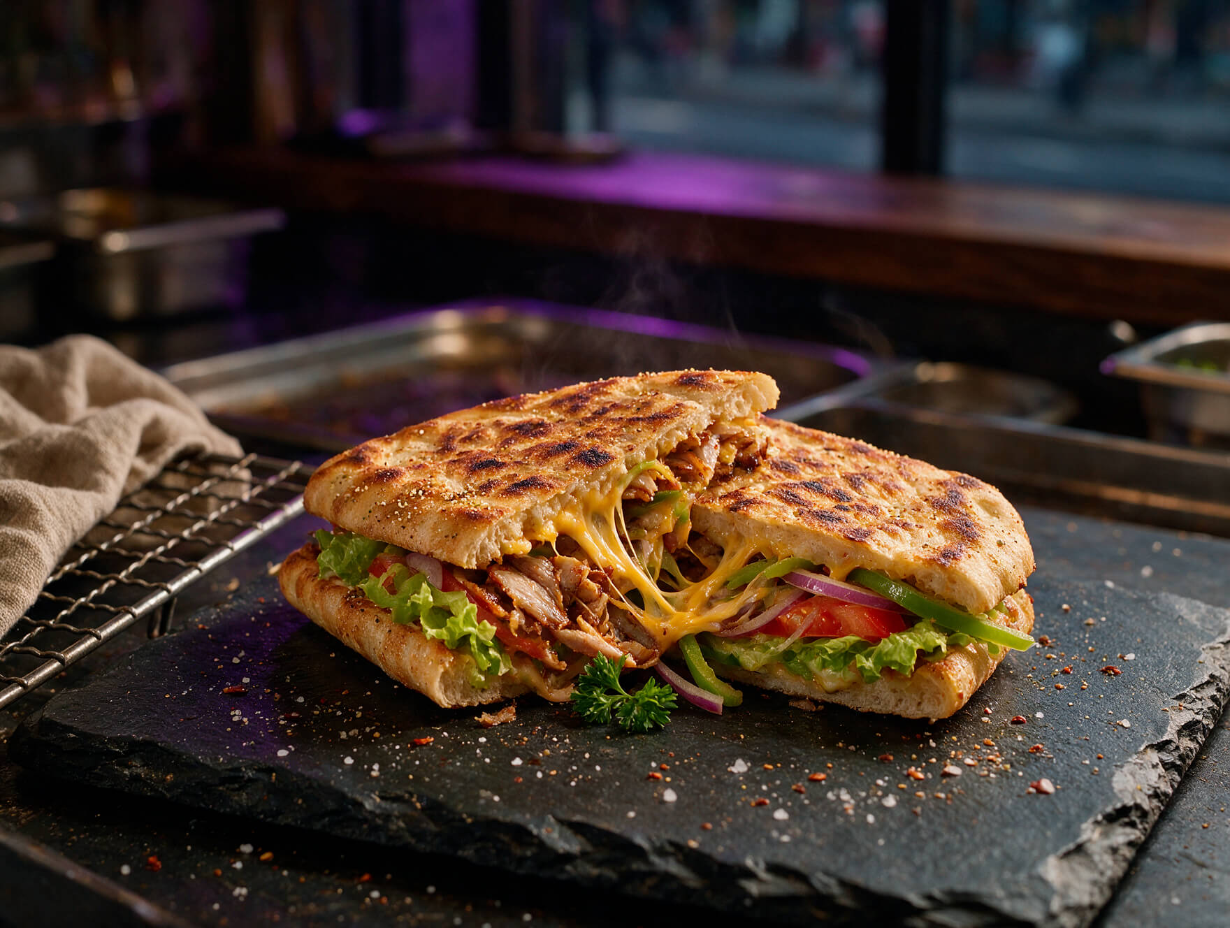 Döner-Toast mit Käse und Salat – Class Pizza & Kebaphaus, Leonberger Str. 20, 71277 Rutesheim